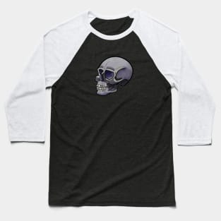 Purple hued skull Baseball T-Shirt